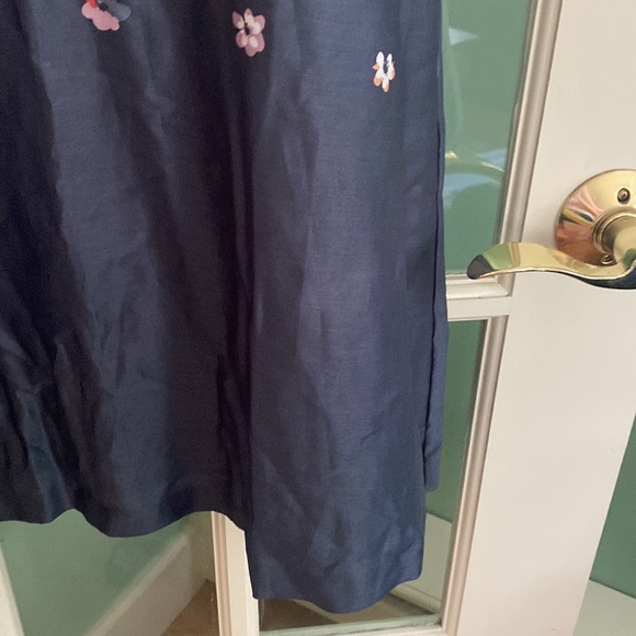 LOFT Floral Print Dress, Cobalt Blue w/ Flowers, Size 6P - Picture 8 of 15